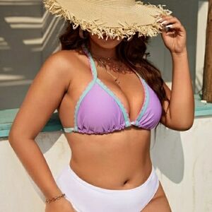 Purple and Mint Bikini Set